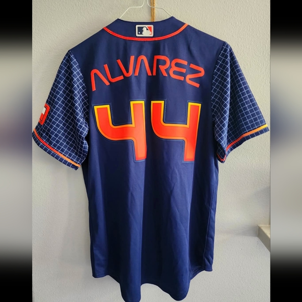 🔥NEW Houston Astros Space City Alvarez Jersey SMALL men Size